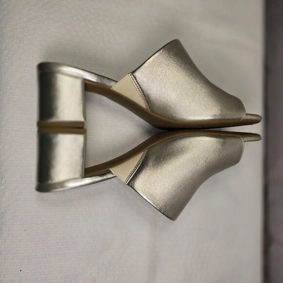BANDOLINO METALLIC BLOCK HEEL MULE WOMENS LIKE NEW SIZE 6.5 - Picture 5 of 8